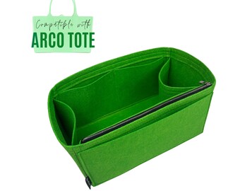 Divitize Organizer fits Arco Tote / Insert for Arco Tote / Customizable Handmade Felt Liner Protector Snug Sturdy Zipper Pocket Bottle