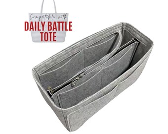Divitize Purse Organizer passt in die tägliche Kampftasche / Einsatz für die tägliche Kampftasche / anpassbare handgefertigte Innenschutz-ovalförmige Fit-Tasche