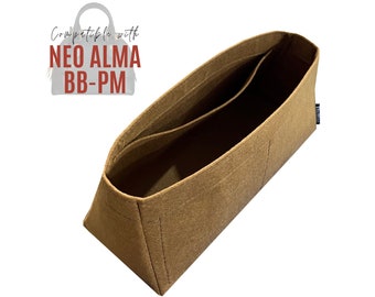 Neo Alma Bag Organizer / Neo Alma BB Insert / Alma MM Insert / Customizable Handmade Liner Protector Snug Sturdy Alma PM Organizer