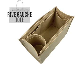 Divitize Bag Organizer fits Large Rive Gauche Bag / Purse Insert for Small Rive Gauche / Handmade Customizable Liner Protector Snug Sturdy