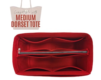 Medium Dorset Tote Leather Bag Organizer / Dorset Tote Insert Felt Customisable / Handbag Storage / Purse Organizer with Pocket