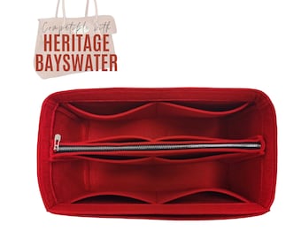 New and Heritage Bayswater Bag Organizer / Mini Bayswater Insert Felt with detachable zipper / Handbag Storage iPad Laptop Pocket Tote