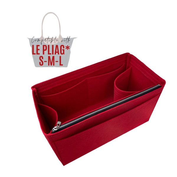 Le Pliage Bag Organizer / Le Pliage Insert / Customizable Handmade Premium Felt Luxury Gift for Her Bottle Pocket Liner Protector Bag Pliage