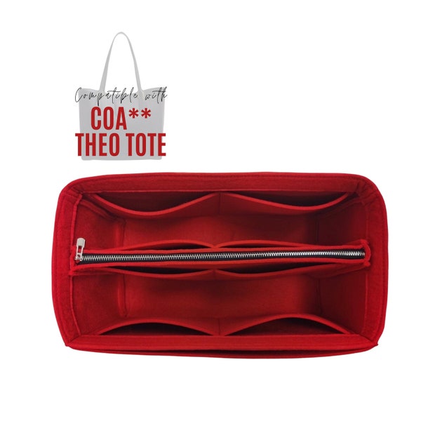 Theo Tote Bag Organizer / Large Theo Tote Insert Handbag Storage / Purse Liner Pocket Laptop iPad Base Shaper Protector