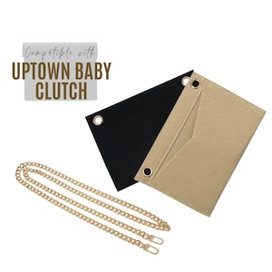 Divitize Conversion Kit past op Uptown Baby Clutch / Insert voor Pochette Uptown Baby Clutch / Organizer Pochette Conversion Kit met gouden ketting
