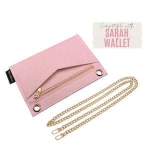 Sarah Wallet Conversion Kit (with Zipper Bag & O rings) / Sarah Felt Insert with Chain / Organizer Pochette Conversion Kit with Chain