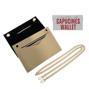 Kit de conversión de billetera Capucines / Embrague Inserción de billetera Capucines / Organizador Kit de conversión de pochette Cartera Capucines en cadena WOC
