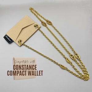 Kit de conversión de billetera Constance (con cremallera y anillos tóricos) / Inserción de billetera compacta Constance con cadena / Cadena del kit de conversión de billetera compacta