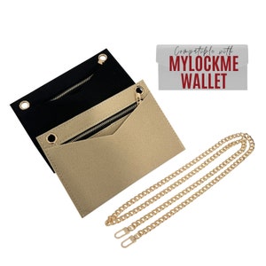 Mylockme Brieftaschen-Umwandlungs-Kit (mit Reißverschlusstasche & O-Ringen) / MyLockme Wallet Insert / Organizer MyLockme Umwandlungs-Kit mit Kette