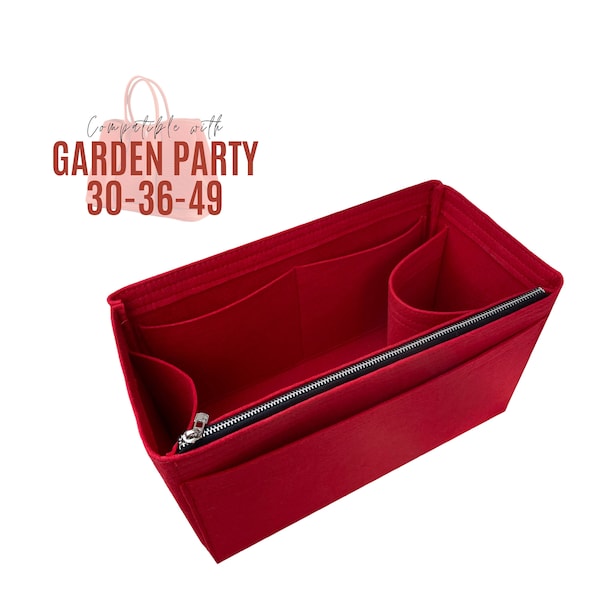 Gartenparty-Taschen-Organizer (Premium Filz) / Gartenparty-Einsatzschutz / anpassbare Tote Shaper Windel Handtasche Lagerung Reißverschluss