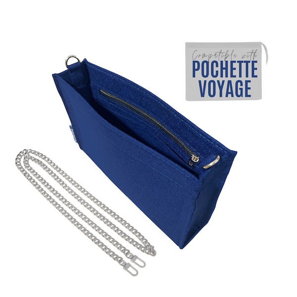 Pochette Voyage MM Insert to Convert Cross Body Sling Bag / Pochette Voyage Insert with D-rings / Pouch Conversion Kit with chain gold