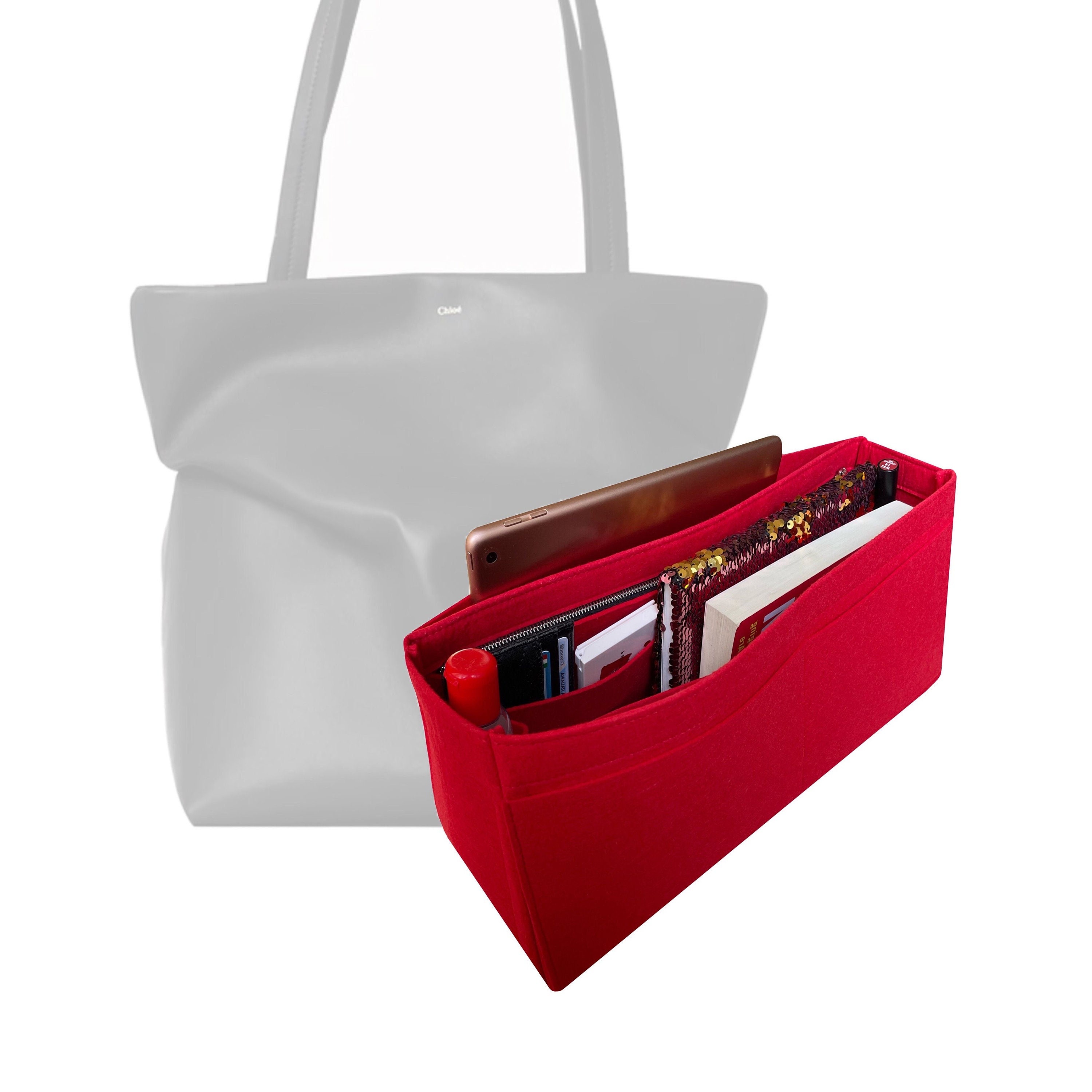 For Vanity PM bag insert organizer purse insert, bag shaper-3MM Premium  Felt (Handmade/20 Colors)
