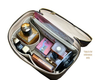Nice bb Organizer Insert Nice Mini Vanity Organizer Nice Makeup Bag Case  Liner Protector Premium Felt Handmade (Nice Nano, Beige)
