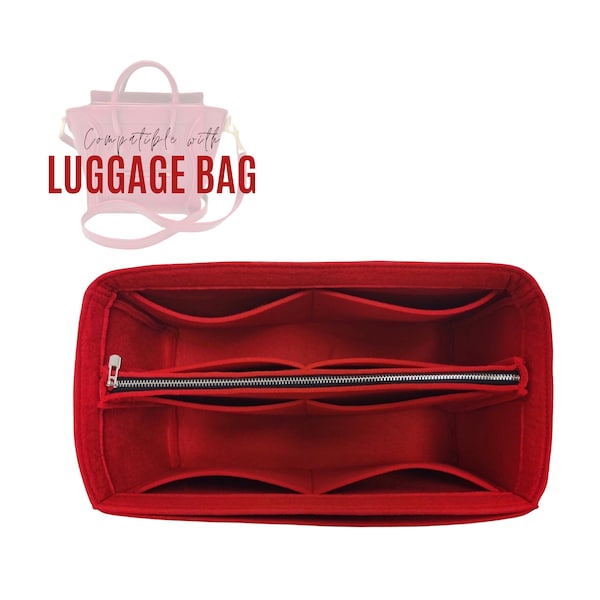 Mini Luggage Organizer / Tote felt Insert with zipper pocket / Handbag Storage for Luggage Organizer with Laptop iPad Pocket