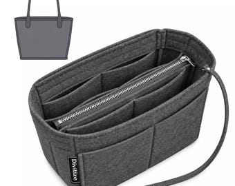 Divitize Premium Taschenorganizer für Anjou Mini Bag – Perfekt passendes ovales Einlegekissen mit silbernem Reißverschluss, verstärktem Boden und zusätzlichen Fächern