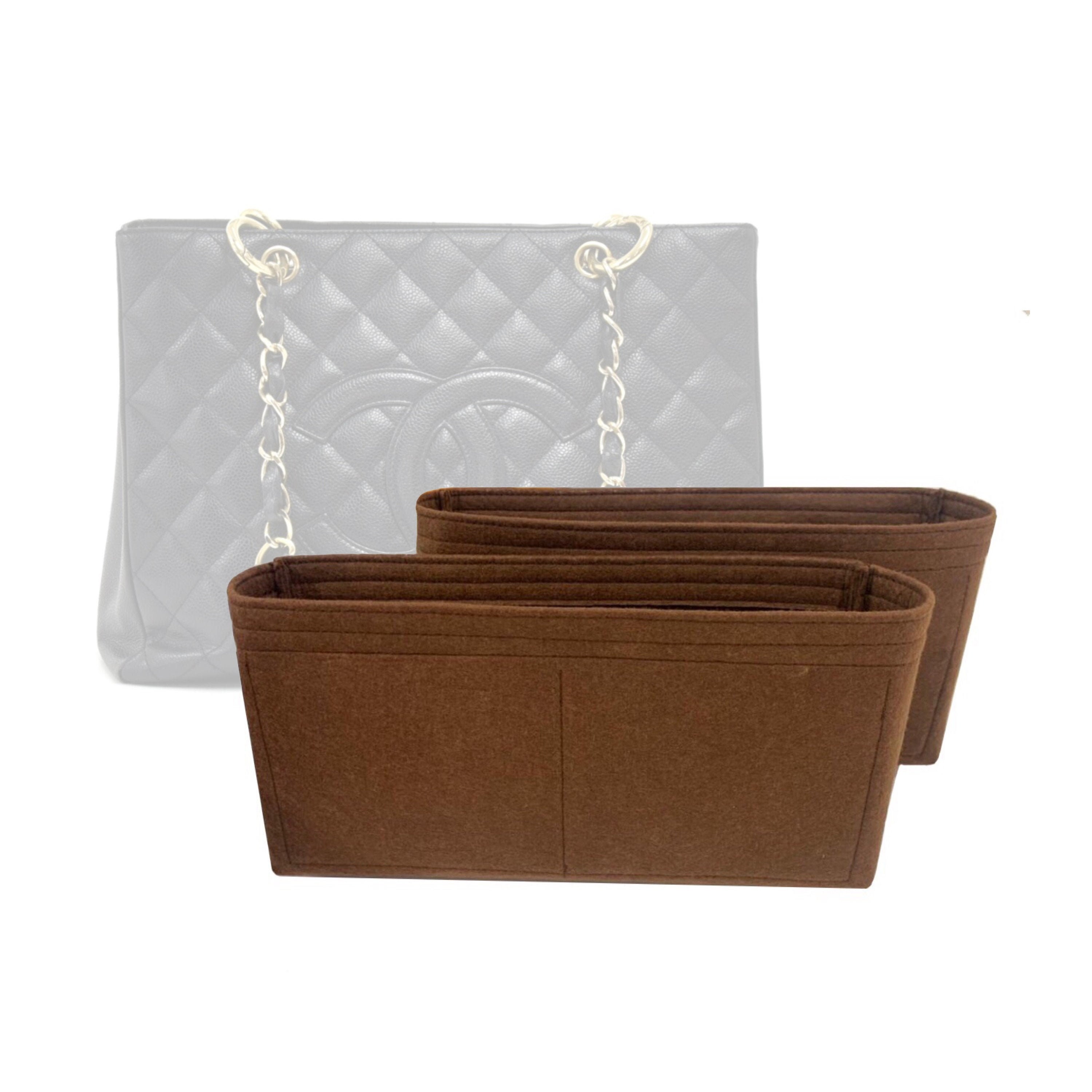 [Maxi Jumbo XL Flap Organizer] Felt Purse Insert with Middle Zip Pouch, Customized Tote Organize, Bag in Handbag (Style B) Khaki