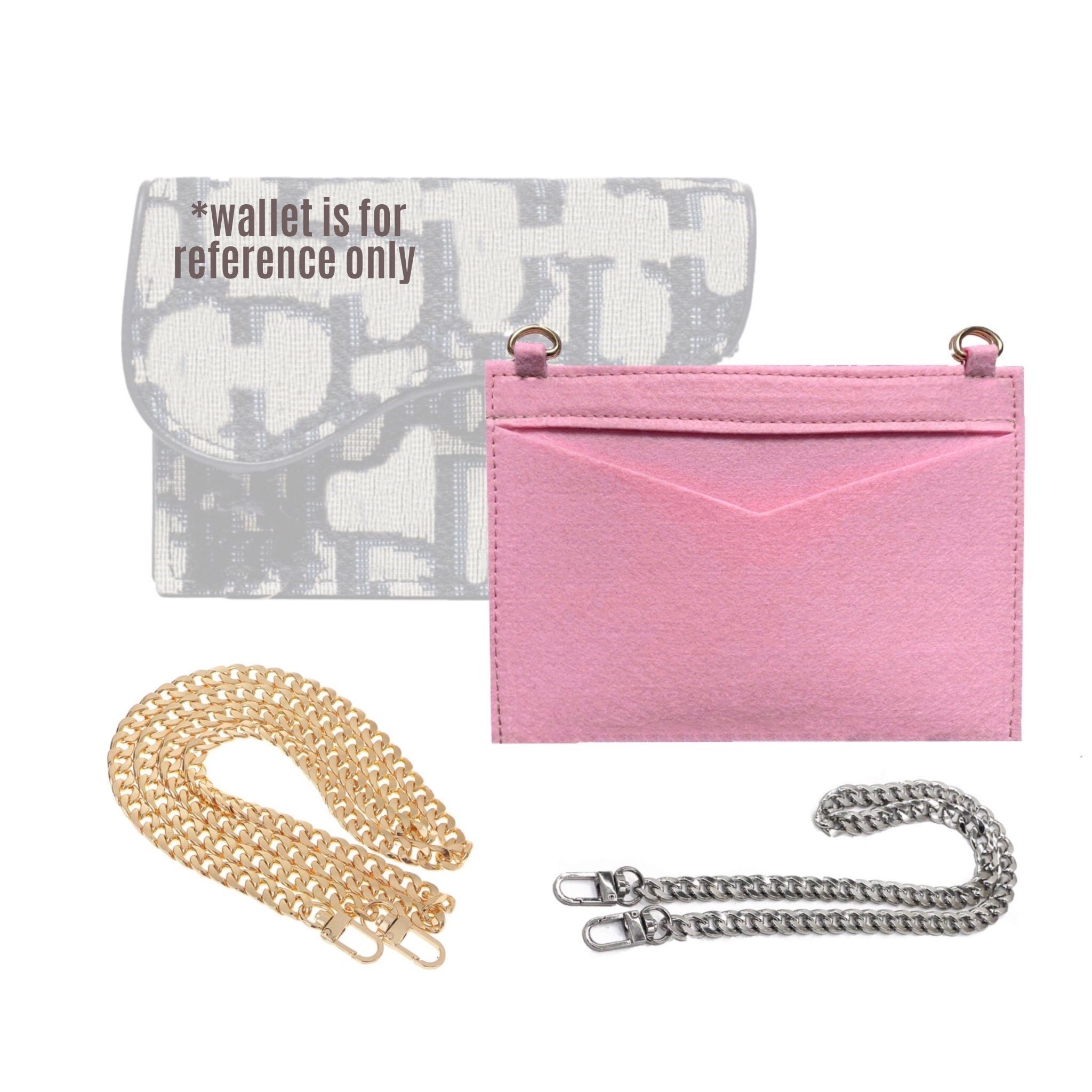 YESIKIMI Conversion Kit Cowhide leather Chain+Insert Compatible With Chanel  Flap Card Holder Gift For Her