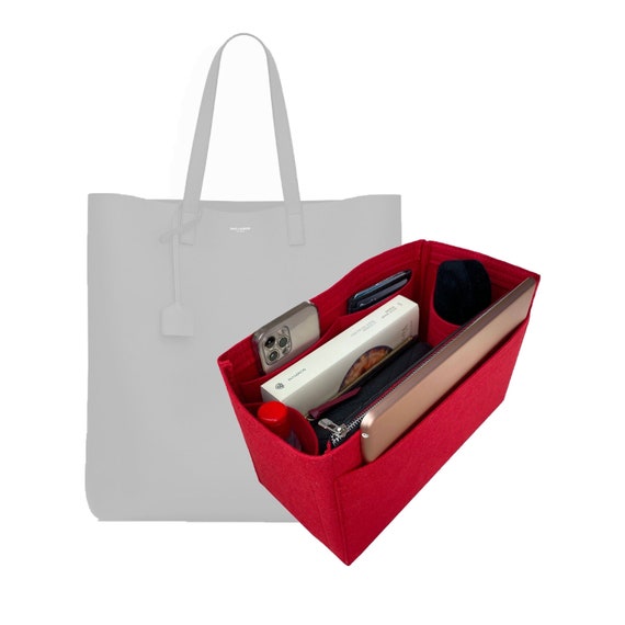 Felt Bag Organizer Handbag Insert Liner Tote Red-S