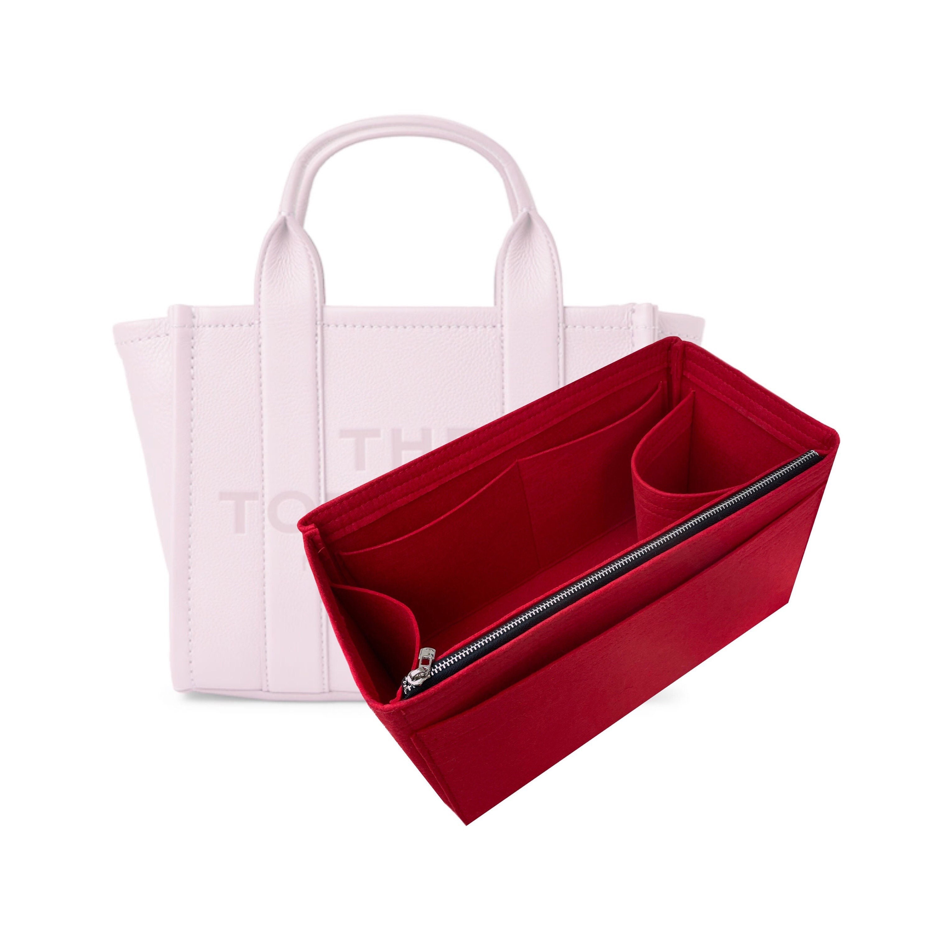 Customizable Velvet Tote Bag Organizer, Purse Insert (Detachable