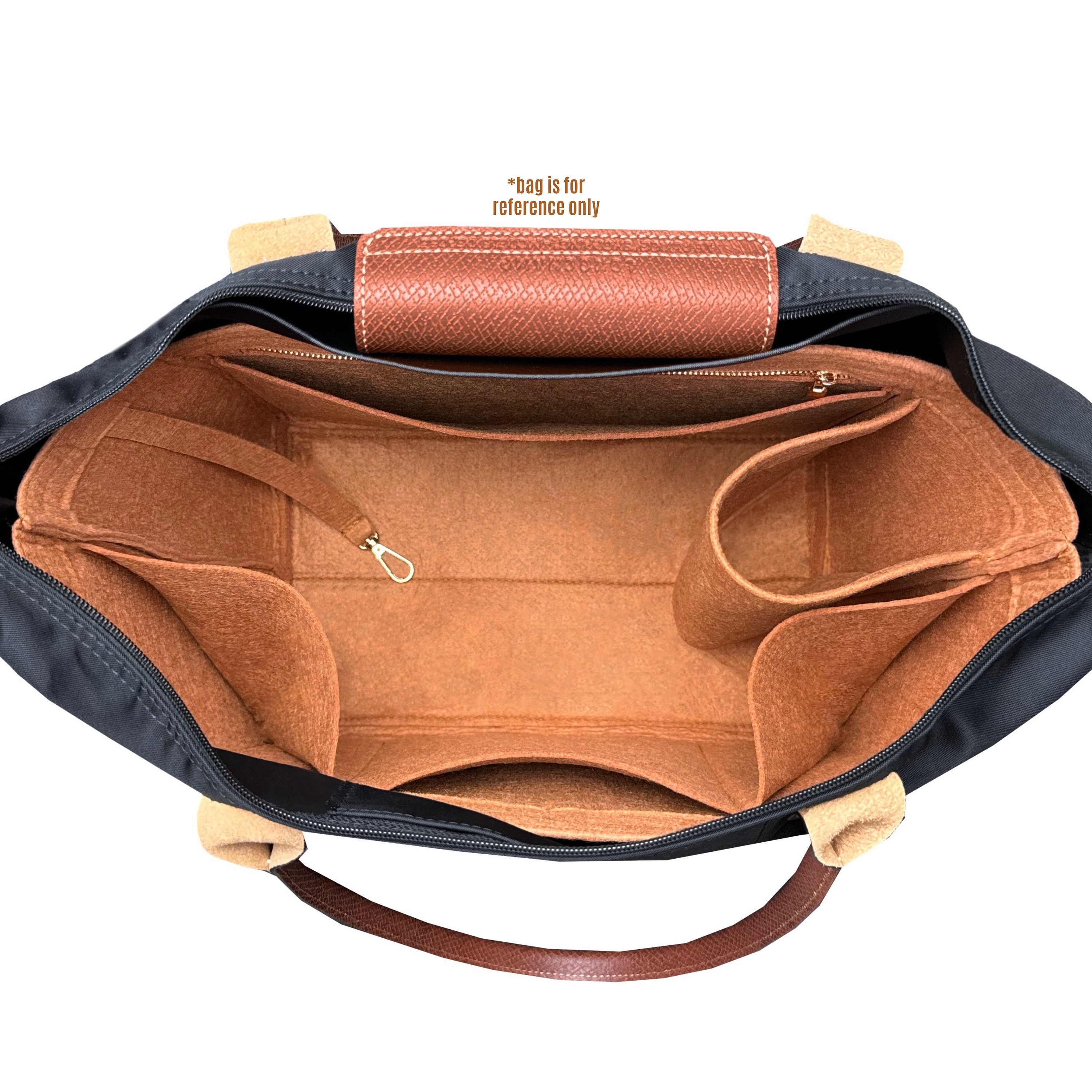 NEW Oval Shaped Divitize Bag Organizer fits Le Pliag* Tote / Le Pliag* Handbag Insert / Customizable Handmade Premium Felt Liner Protector