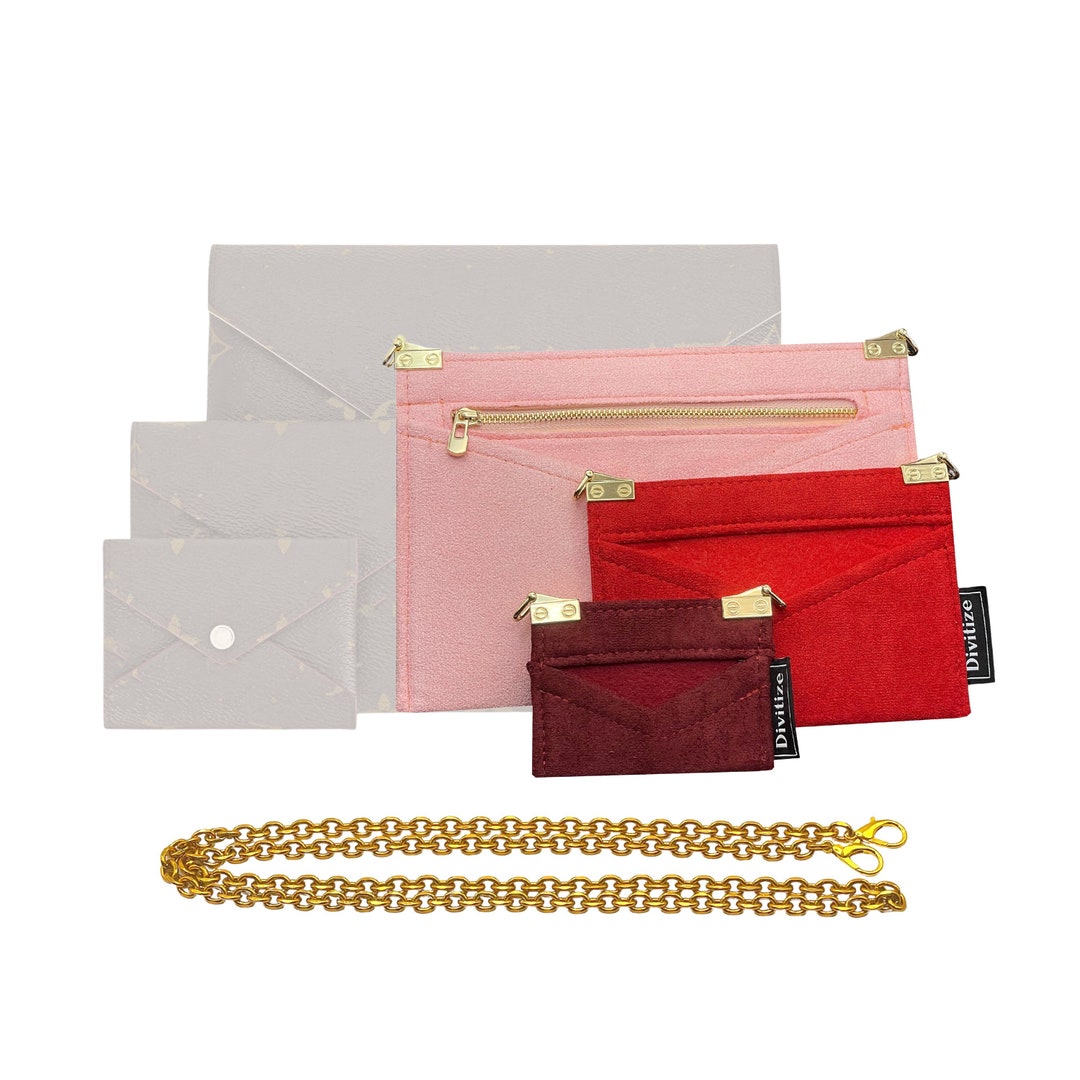 NEW Velvet Kirigami Organizer with Zipper Bag & O Rings / Lv Pochette