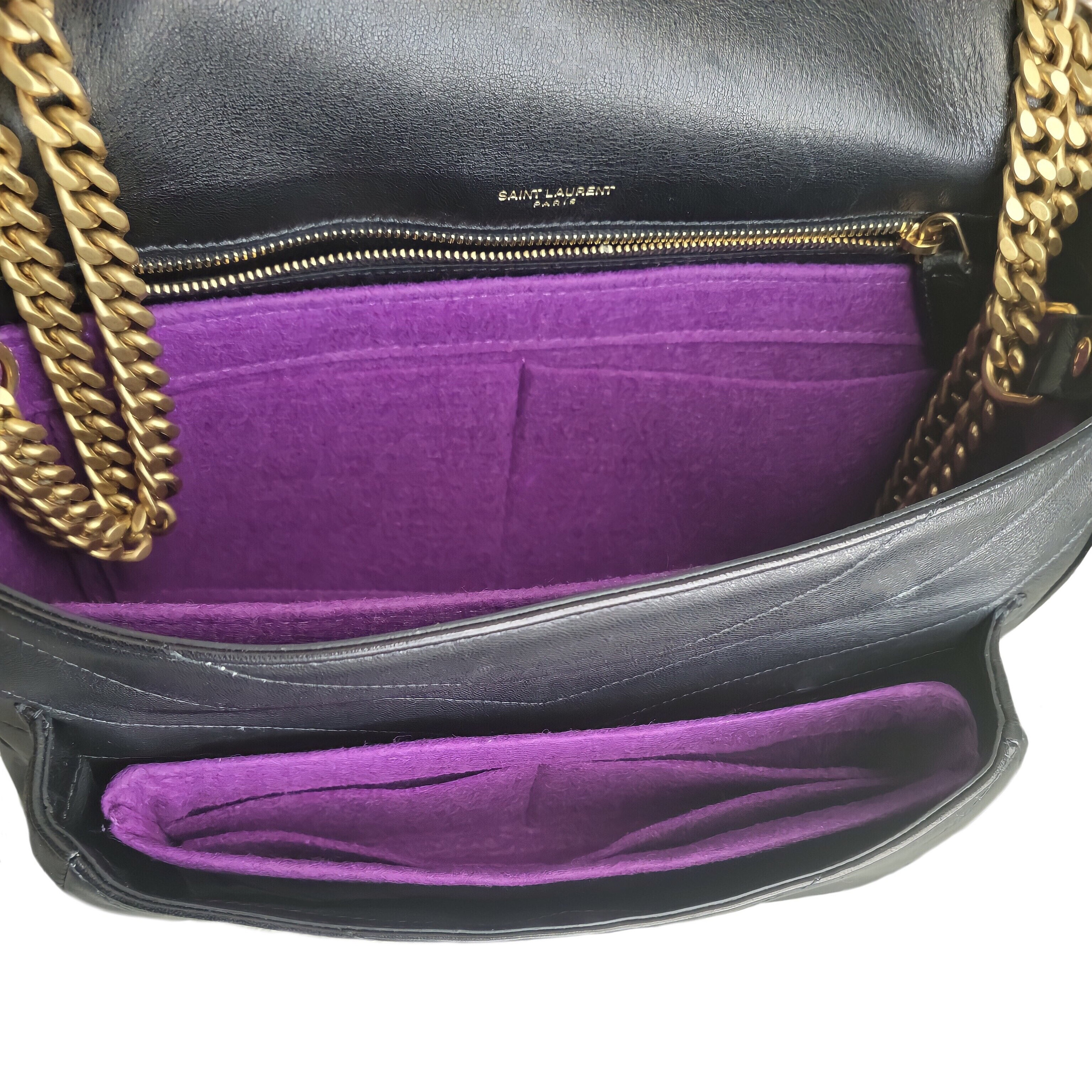 3 Sizes Felt Purse Organizer Insert Handbag Felt Organizer Tote Bag Divider  Pocket Inside Envelope Shaper with Eyelets Rectangle Pocket Insert Liner  for Women Clutch Pochette Pink 