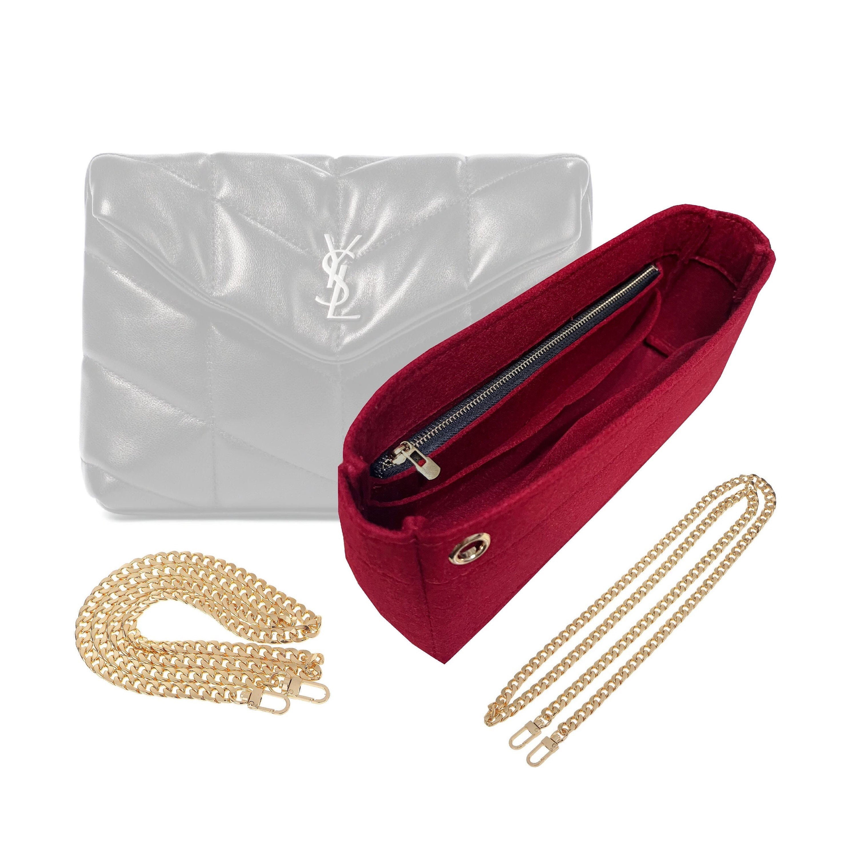 From HER Uptown Purse Organizer Insert Conversion Kit with Gold Chain Felt  Handbag (Beige)