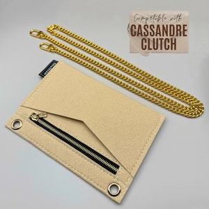 Divitize Conversion Kit past op Monogram Clutch Zipper Bag & O-ringen / Polsbandje Insert voor Cassandre Clutch / Organizer Pochette met ketting afbeelding 1