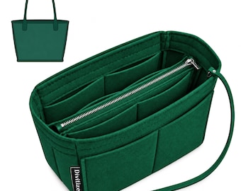 Divitize Premium Taschenorganizer für Anjou Mini Bag – Perfekt passendes ovales Einlegekissen mit silbernem Reißverschluss, verstärktem Boden und zusätzlichen Fächern