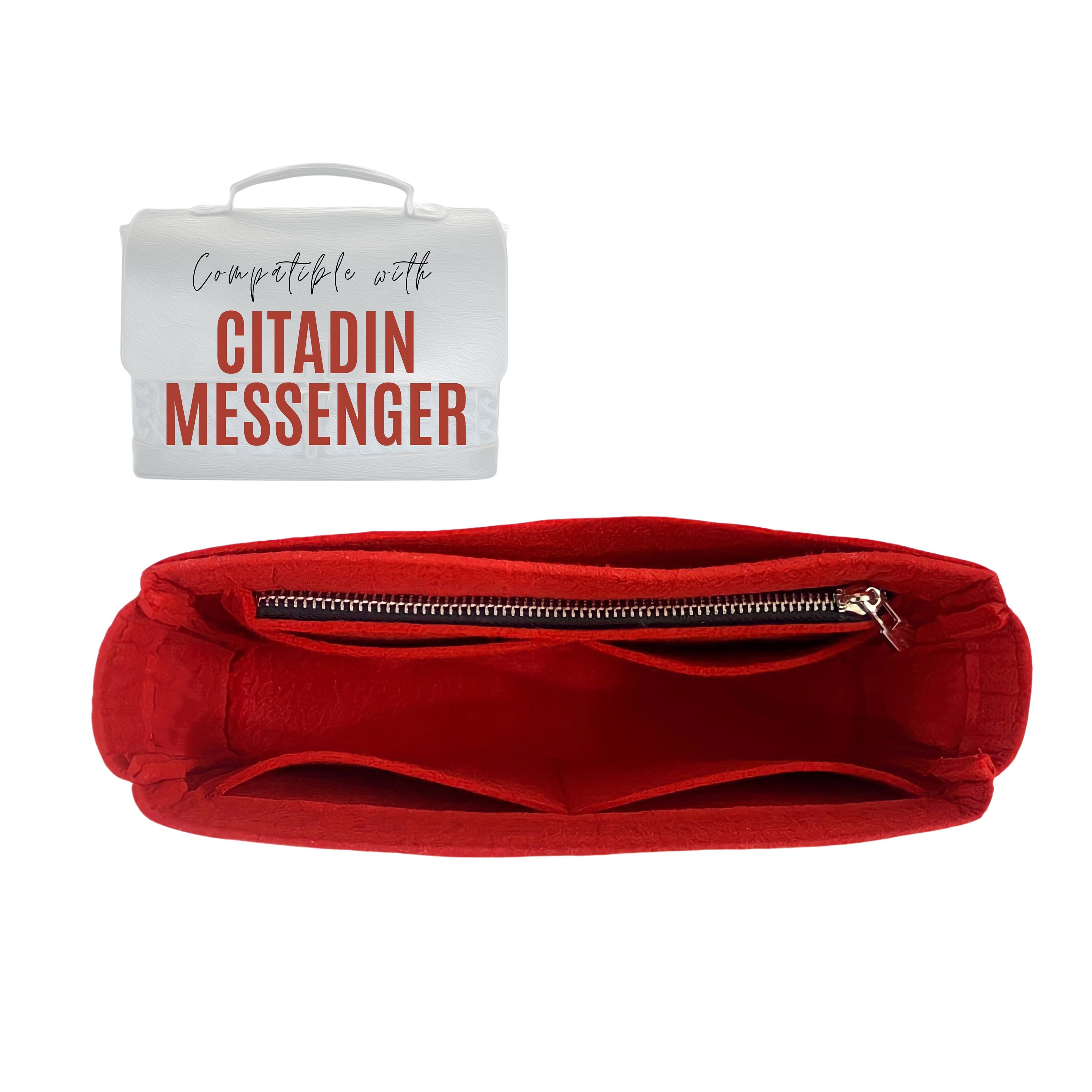 Divitize Organizer fits Citadin Messenger Bag / Premium Felt Insert for Citadin PM Messenger / Customizable Handmade Liner Protector Snug