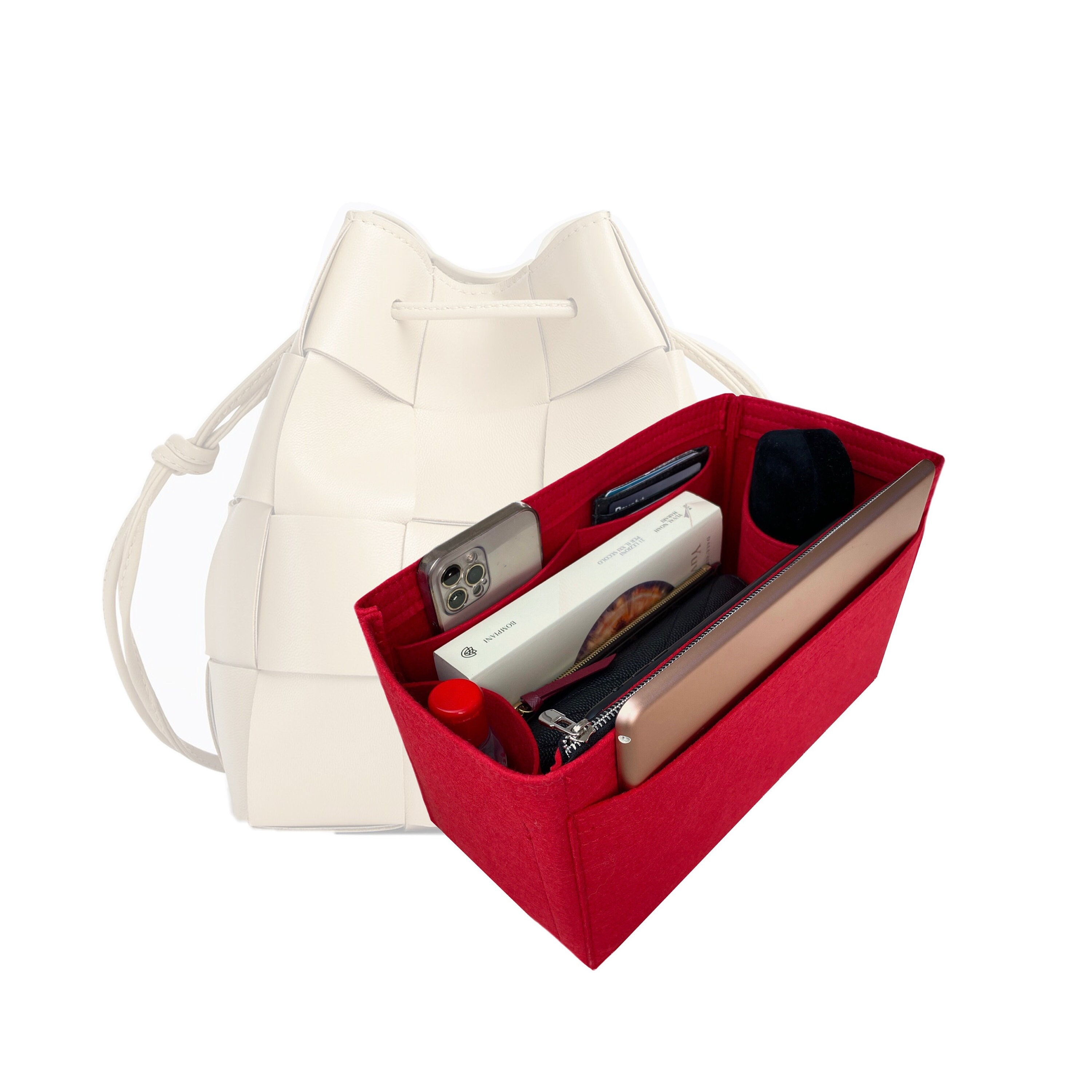 Bag Organizer for Bottega Veneta Mini Candy Cassette (Bag Length:  12cm/4.7″)