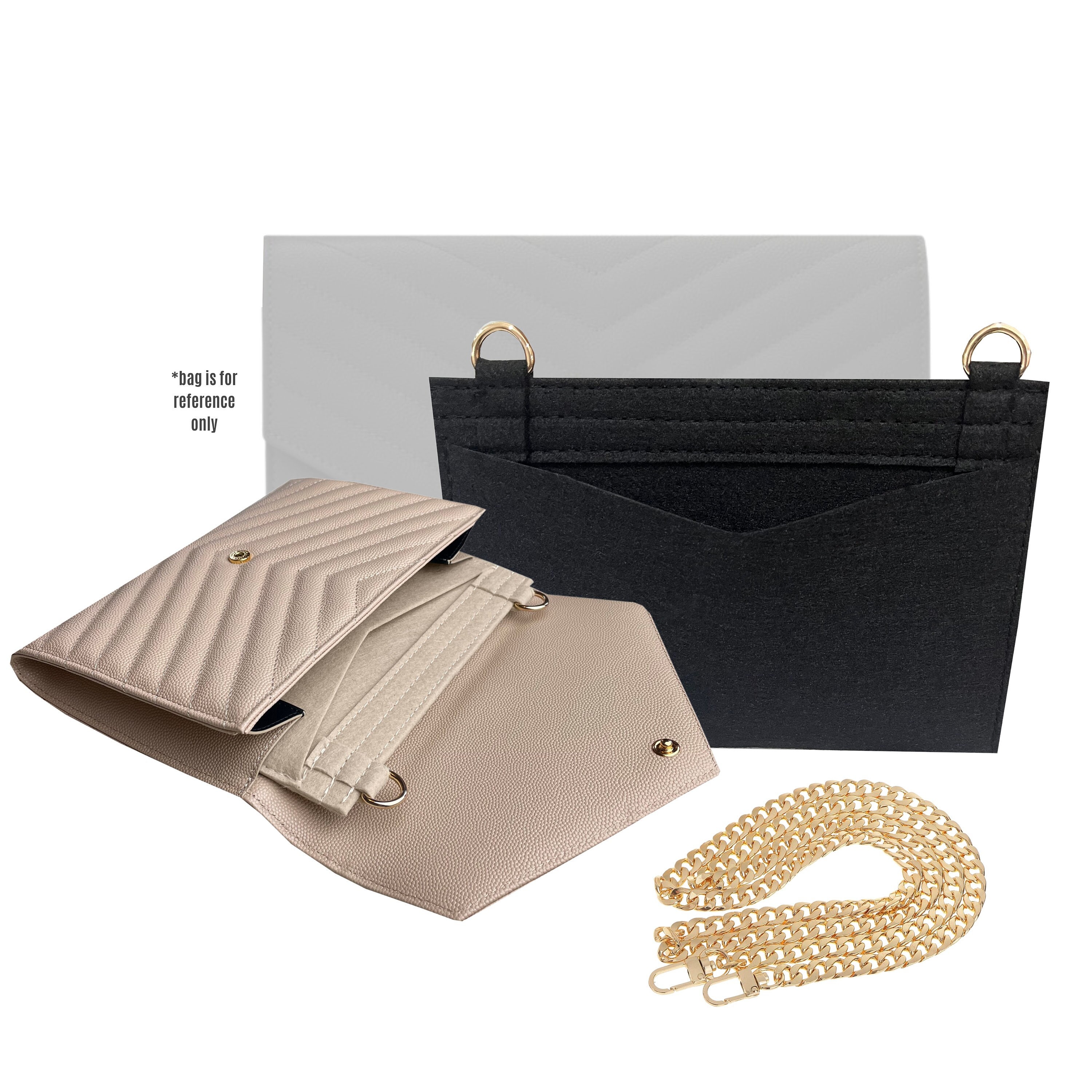 Divitize Conversion Kit Fits Monogram Clutch Zipper Bag O Rings Wristlet Insert for Cassandre Clutch Organizer Pochette with Chain