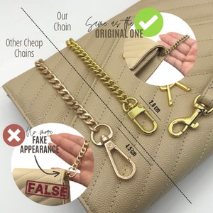 Divitize Conversion Kit past op Monogram Clutch Zipper Bag & O-ringen / Polsbandje Insert voor Cassandre Clutch / Organizer Pochette met ketting afbeelding 8