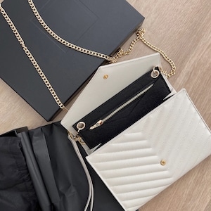 Divitize Conversion Kit past op Monogram Clutch Zipper Bag & O-ringen / Polsbandje Insert voor Cassandre Clutch / Organizer Pochette met ketting afbeelding 2