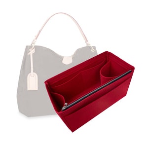 Suedette Singular Style Leather Handbag Organizer for Louis Vuitton Graceful  PM and Graceful MM in Fuchsia