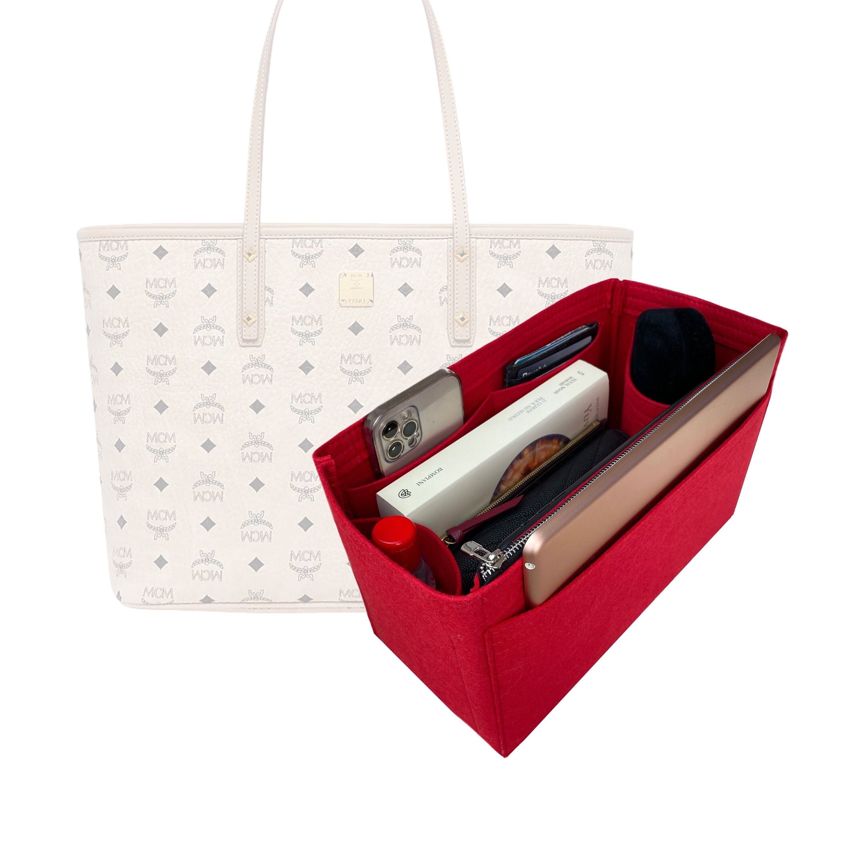 Tote Bag Organizer For Louis Vuitton Lockme Go Bag with Single Bottle