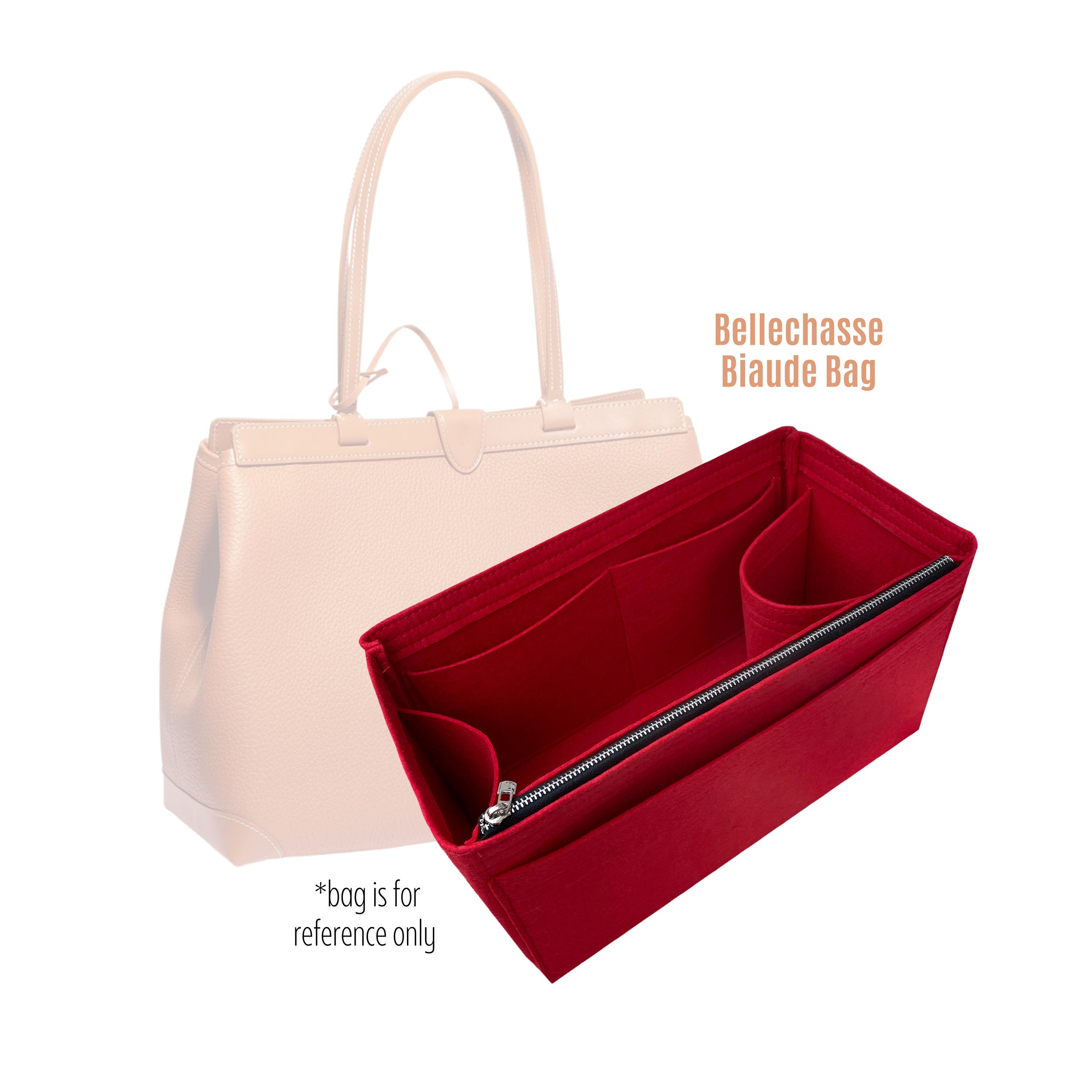 Handbag Organizer with Chambers Style for Louis Vuitton Neverfull PM, MM  and GM (Blush Pink) (More Colors Available)