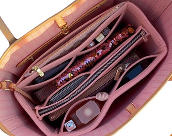 Divitize Organizer kompatibel mit Neverf*ll Tote / Einsatz passt Neverf*ll PM MM GM / Anpassbare handgefertigte Geldbörse Liner Snug Oval Perfect Fit