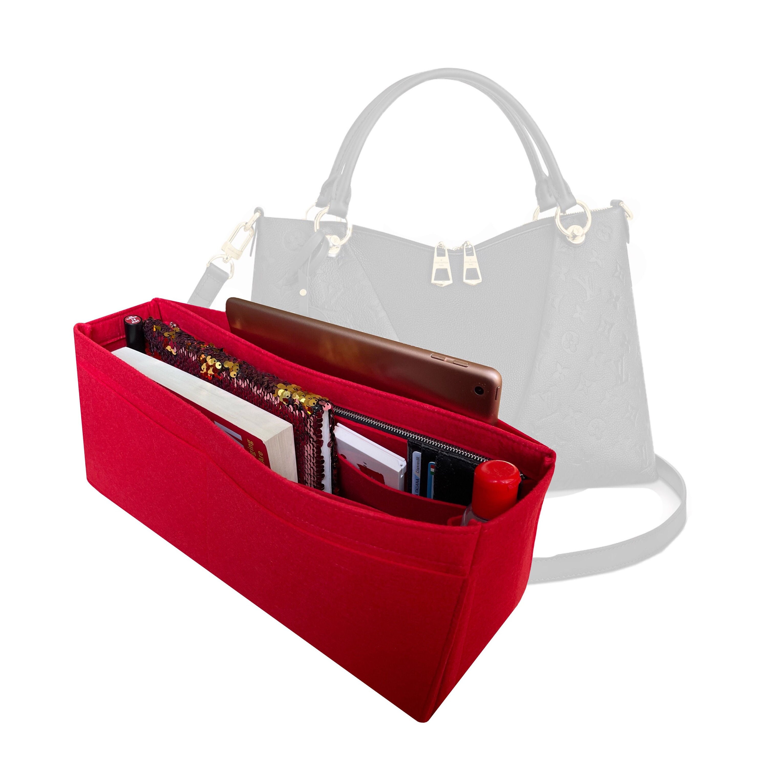 V Tote Bag Organizer / V Tote Felt Bag Insert / Handbag 