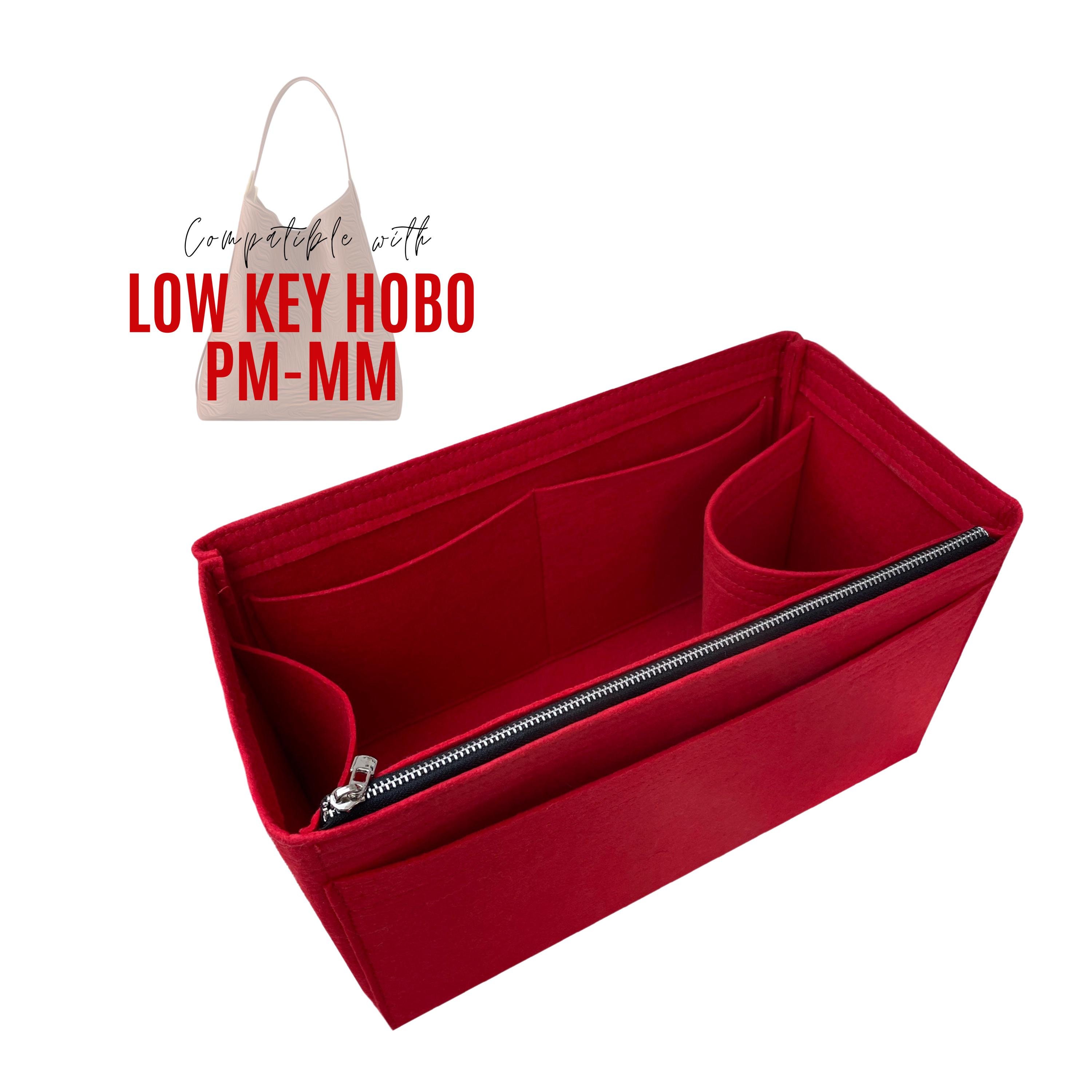 Felt Bag Organizer Insert For Low Key Cabas MM - Oblong Shape In Gold Brown