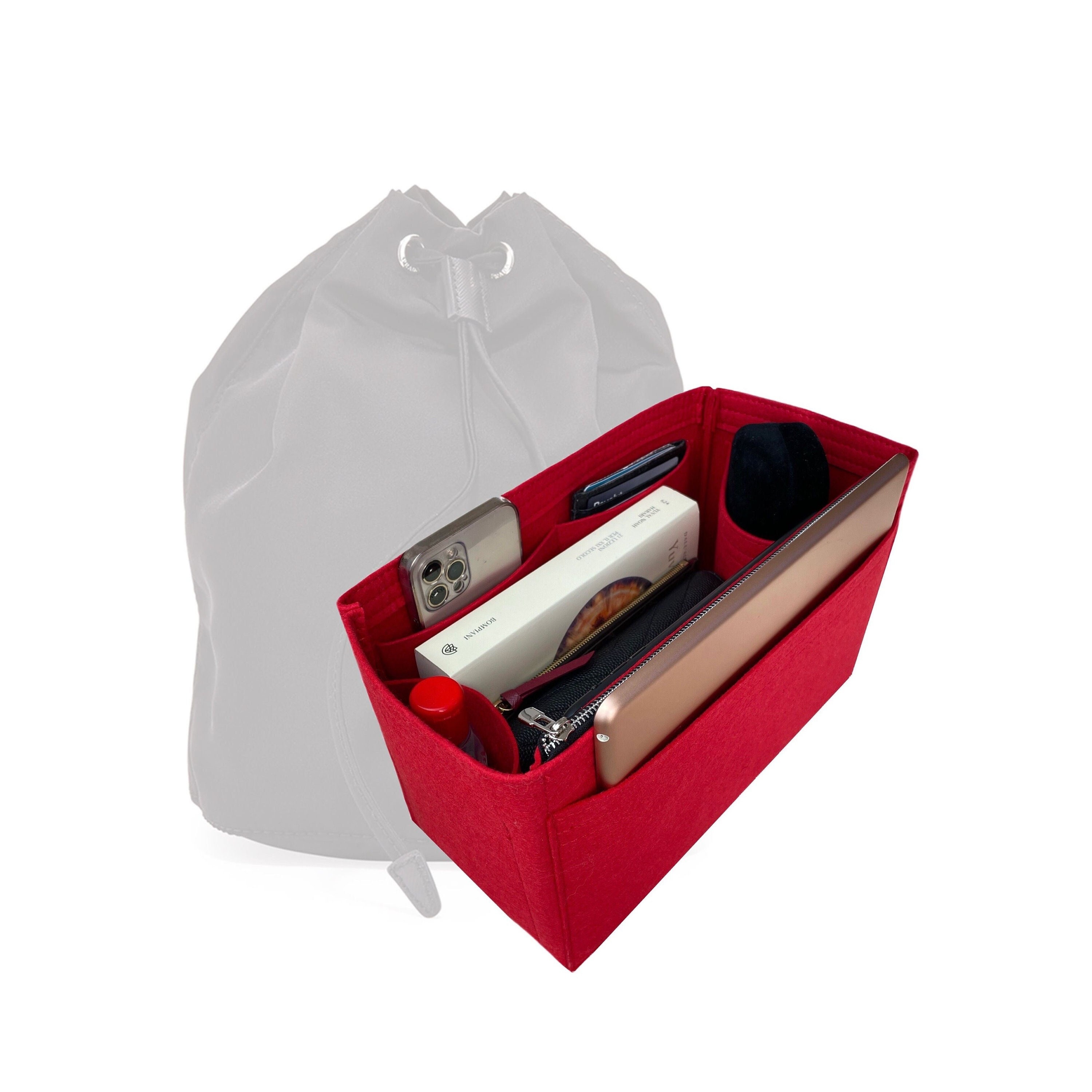 Prada drawstring online canvas pouch