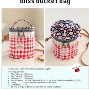 Bliss Bucket Bag Pattern by Minki Kim