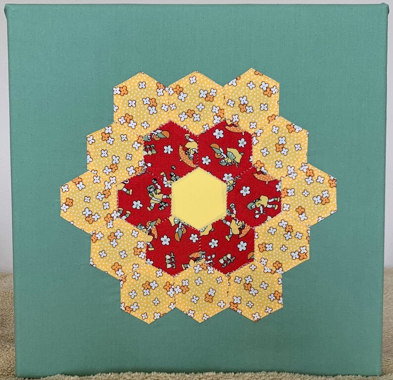 Grandmother's Flower Garden Quilt Block Kit With 1 Etsy