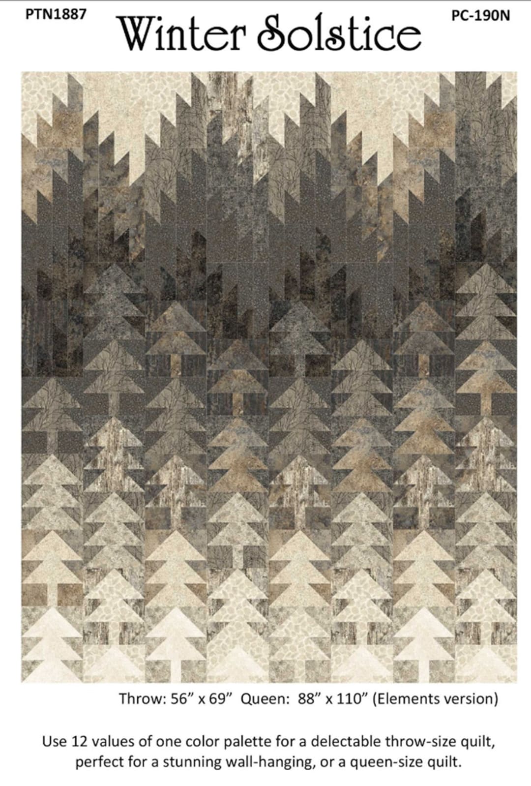 Winter Solstice Quilt Pattern by Patti Carey - Includes Throw and Queen ...