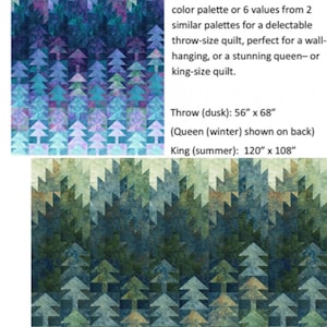 Pine Tree Quilt Pattern Misted Pines 2.0 - Printed Paper Sewing in Three Sizes