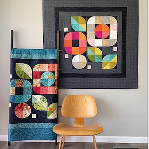 Mod Flower Box Quilt Pattern by Robin Pickens.  Layer Cake and Fat Quarter Friendly.