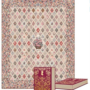 Jane Austen Quilt Kit, Medallion Coverlet with Fabric & Template