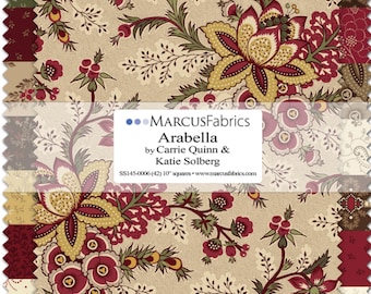 Arabella, 10 inch layer cake from Marcus Fabrics, designed by Carrie Quinn and Katie Soldberg, 42 Pcs