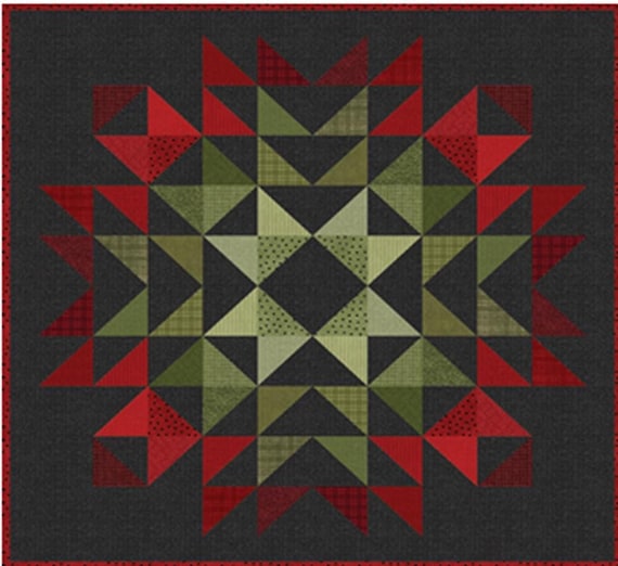 Christmas Quilt Kit: Starburst Flannel Pattern for Cozy Holiday Decor