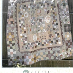 Where Wildflowers Grow Quilt Pattern by Anni Downs - finished size 54&quot; x 54&quot;.  For Hatched and Patched.